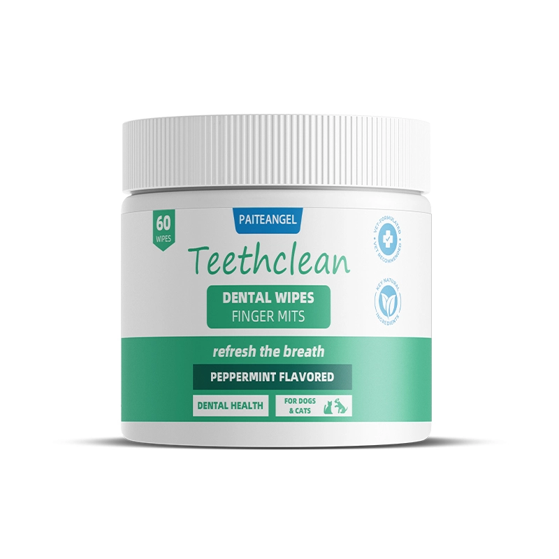 Premium Custom Pet Oral Care Wipes Vet Formulated Dog Toothbrush Alternative 1