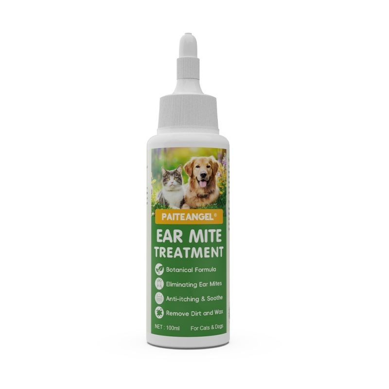 Vet Formulated Dog Ear Mite Drops Natural Plant Extract Pet Ear Cleaner Removes Wax Soothing Otic Solution 1