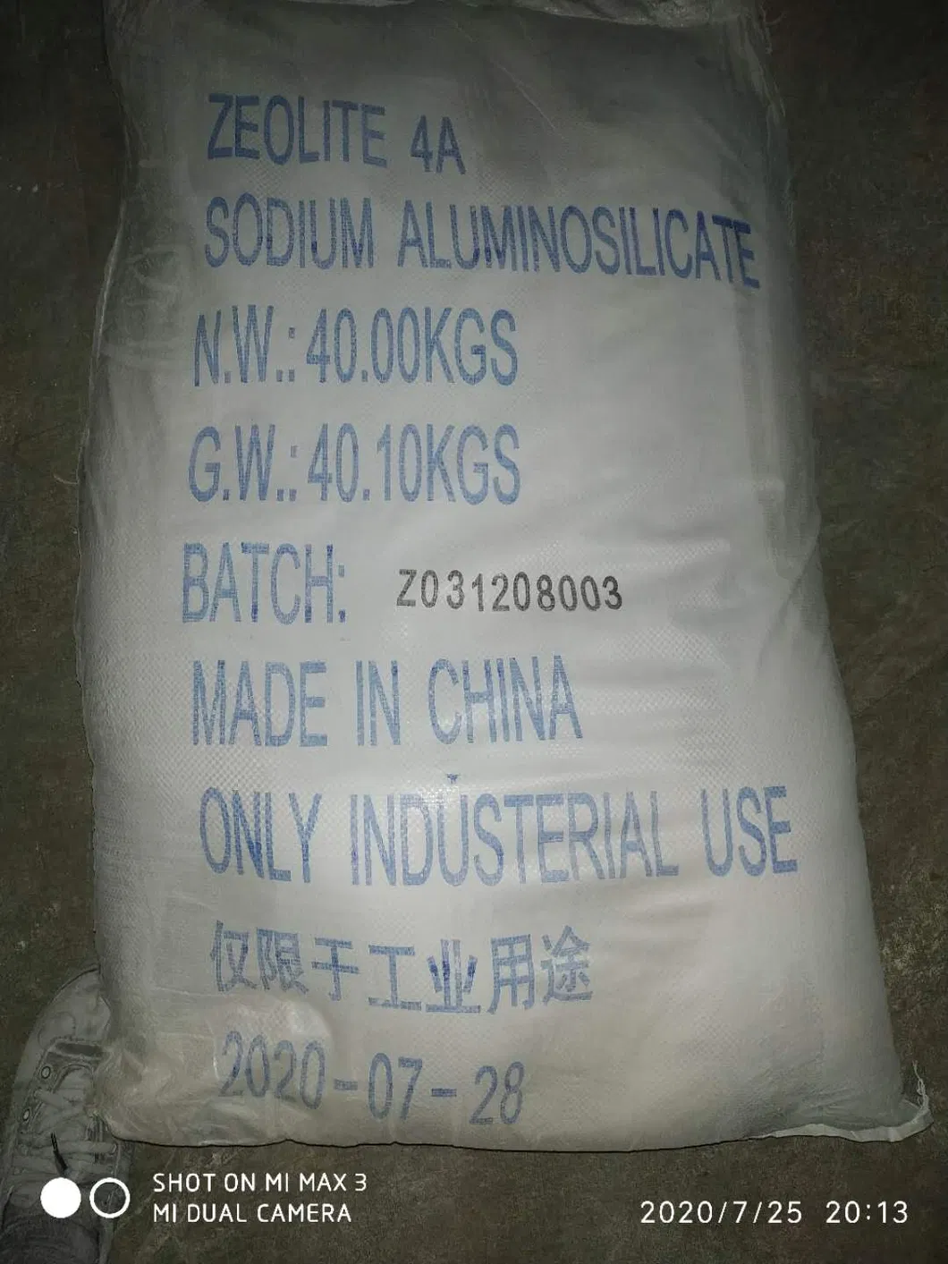 Washing Powder Raw Material 4A Zeolite Powder for Detergent CAS 1318-02-1