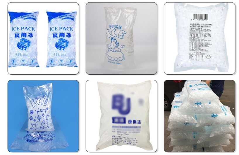 CE Awtomatikong makina sa pagputos sa ice cube nga hinimo sa stainless steel 304 para sa 1-50 kg nga ice cubes 4