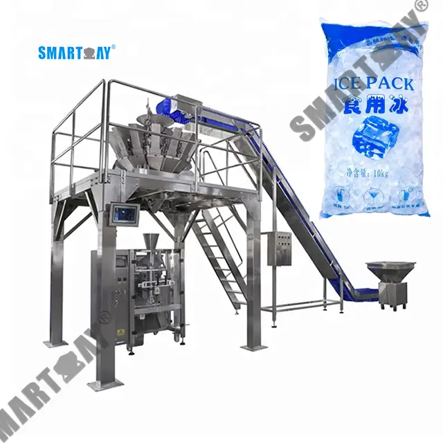 CE Awtomatikong makina sa pagputos sa ice cube nga hinimo sa stainless steel 304 para sa 1-50 kg nga ice cubes 1