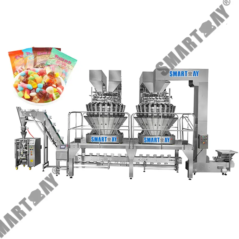 Automatic snack mixing vffs packing system with 24 head mixture combination weigher 1