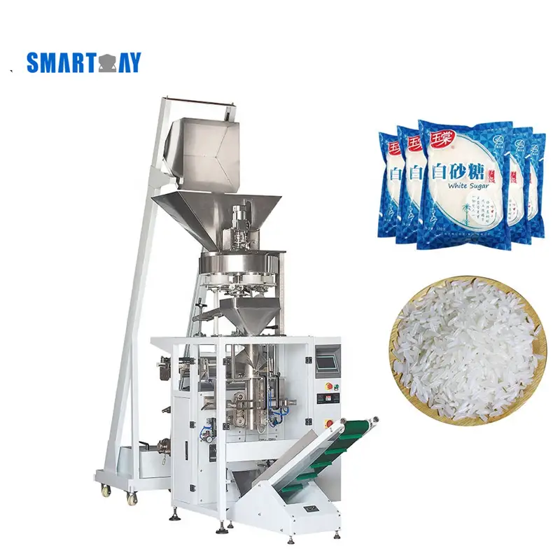 Automatic Salt Sugar Rice Grain Pea Nuts Cashew Sachet Packing Bagging Sealing Nuts Filling Machine With Cup Measuring 1