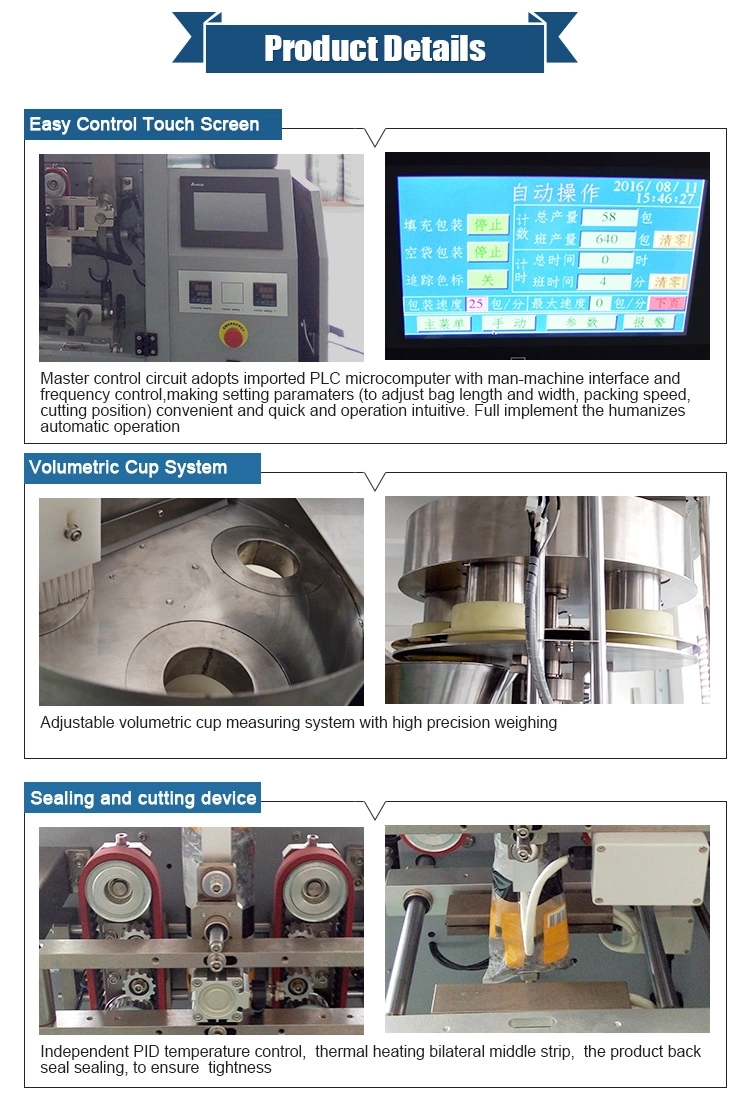 Automatic Salt Sugar Rice Grain Pea Nuts Cashew Sachet Packing Bagging Sealing Nuts Filling Machine With Cup Measuring 11