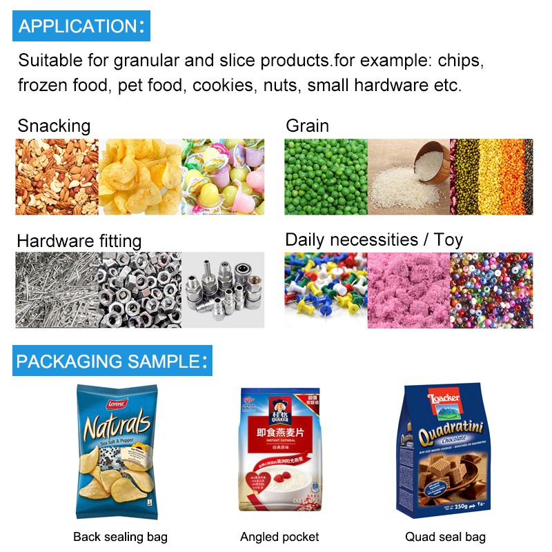 Automatic Salt Sugar Rice Grain Pea Nuts Cashew Sachet Packing Bagging Sealing Nuts Filling Machine With Cup Measuring 8