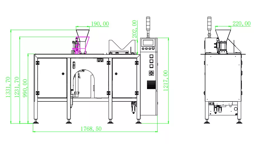 双头线性称重机