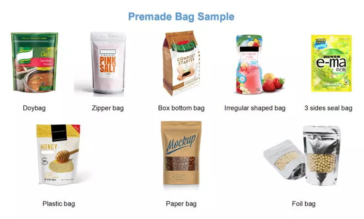 SmartWeigh Automatic frozen IQF meatball rotary premade bag packaging machine with bowl elevator 9