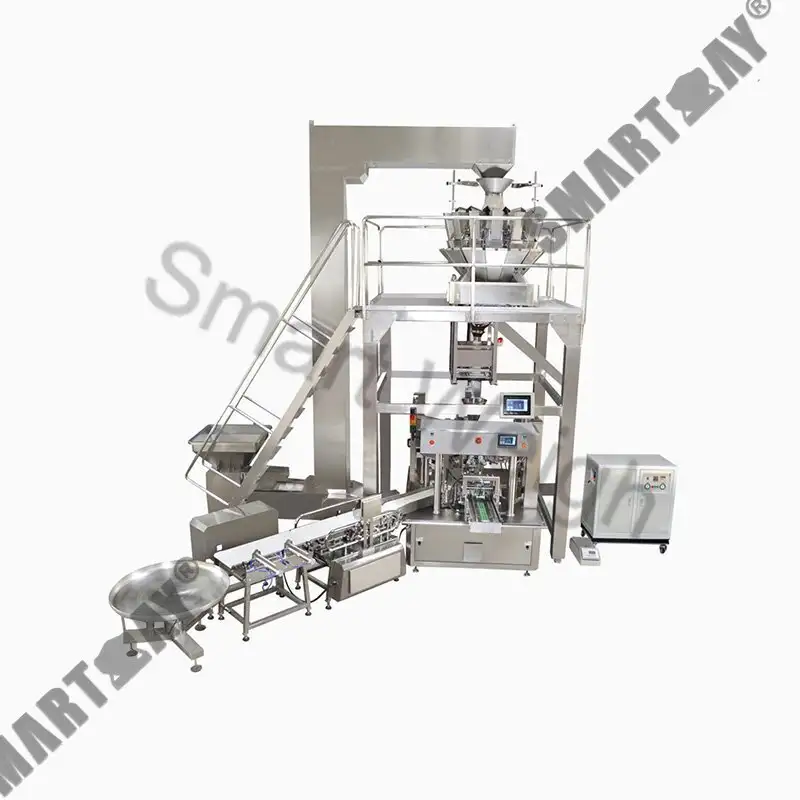 Ухаалаг жинлэх SW-PL6 жигнэмэгийн урьдчилан бэлтгэсэн уут савлах машин жигнэмэг савлах систем олон толгойтой жинлэгчтэй 1