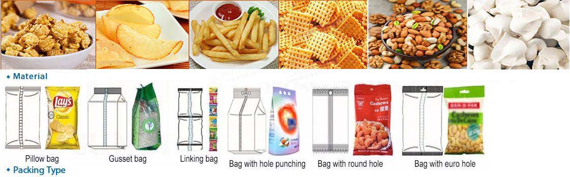  tsis siv neeg chips packing tshuab rau ntim khoom