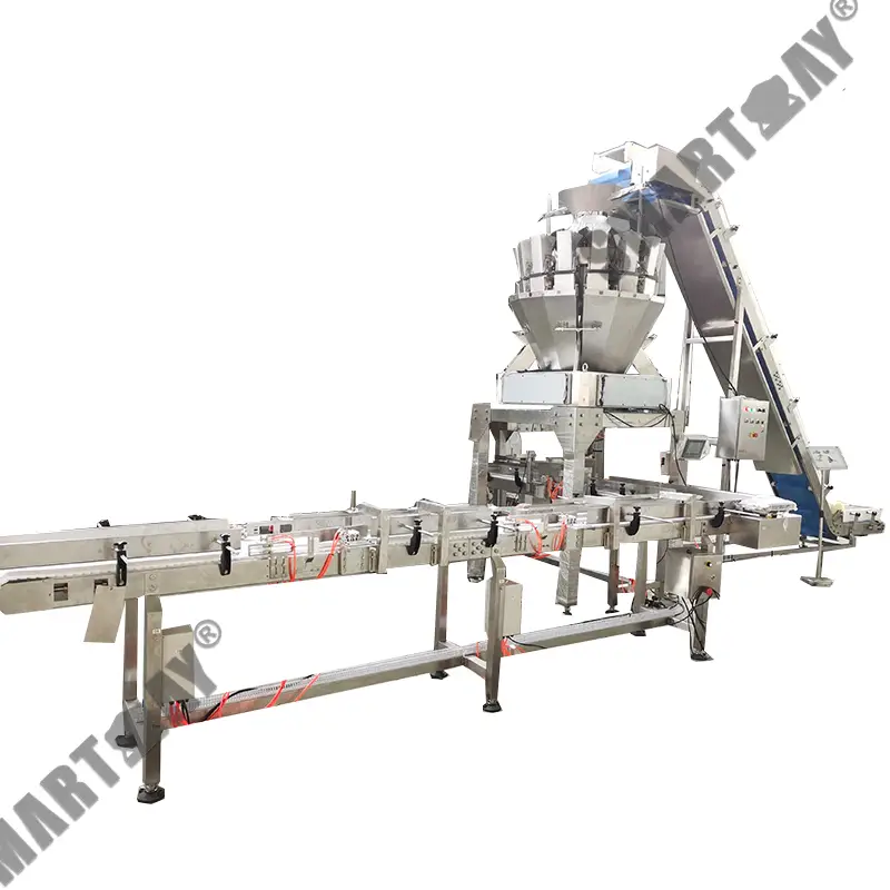 Tray Filling Sealing Packaging Machine With Multi-head Weigher For Ready-to-eat Food Box Meals 1