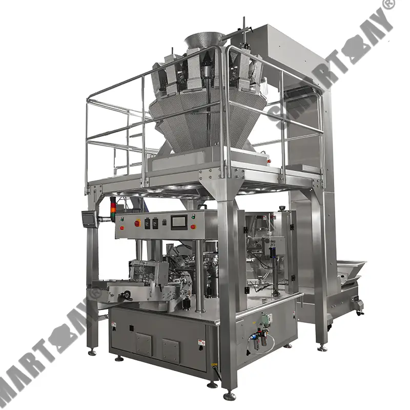 Аўтаматычная машына для ўпакоўкі сублімаванай сушанай ежы для хатніх жывёл у гатовыя пакеты 1