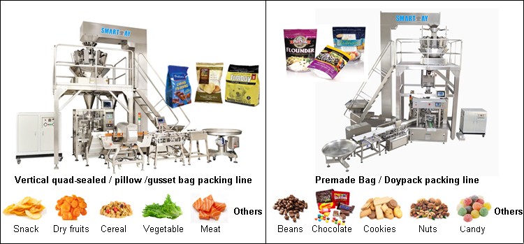 Akıllı Tartım Otomatik Kuru Meyve/Kuruyemiş Dörtlü Torba Paketleme Makinesi Hattı 26