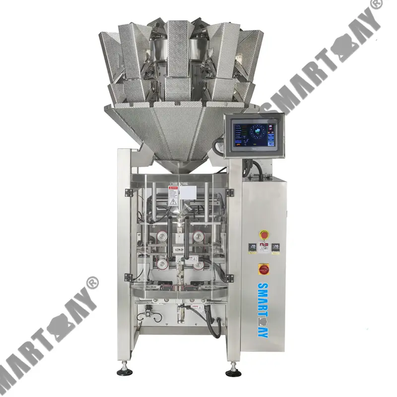 10 Head Weigher Small Cashew Nuts Packaging Machine For Pillow Gusset Bag 1