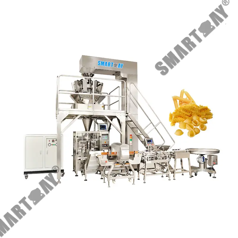 Pasta Packing Machine Macaroni VFFS Packaging Machine with Multihead Weigher for Food 1