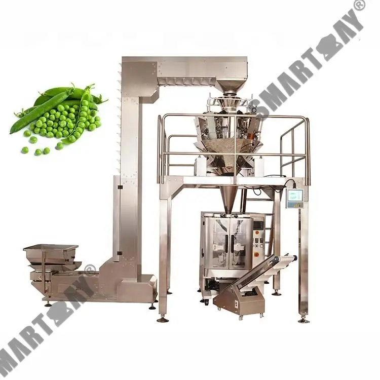 Fabrikssalg automatisk vertikal ærtepakkemaskine med multihead 1