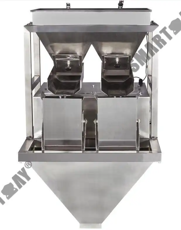 ʻO CE ʻElua Poʻo Linear Weigher no ka Granule/Bean/Grain/Rice/Nuts/Seeds 1