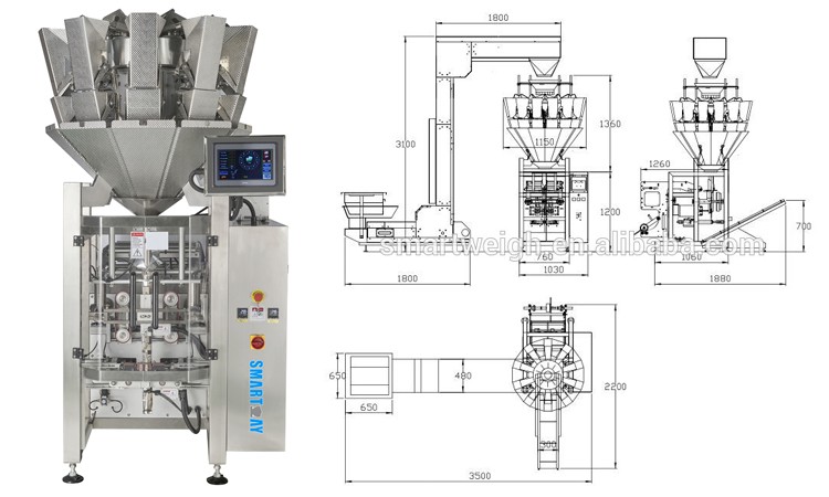 多功能多頭稱重標準包裝機，附10個稱重頭 2