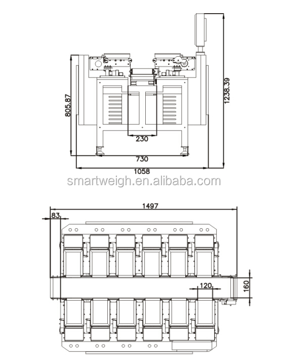 SW-LC12 CE approved Onion/Potato linear weigher with weighing 9
