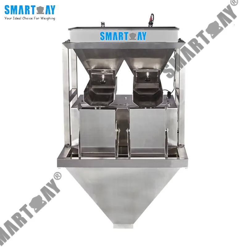 Лінейныя вагі Smart Weigh з 2 галоўкамі, бункерныя вагі 1