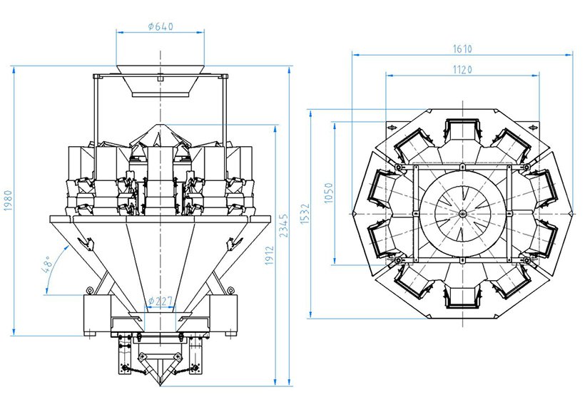 Smartweigh Pack semi-automatic multihead weigher customization for food weighing 8