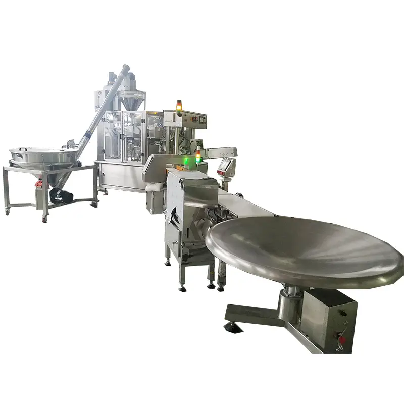 Harga Mesin Bungkus Kantong Bubuk sareng Auger Filler pikeun bubuk bumbu 1