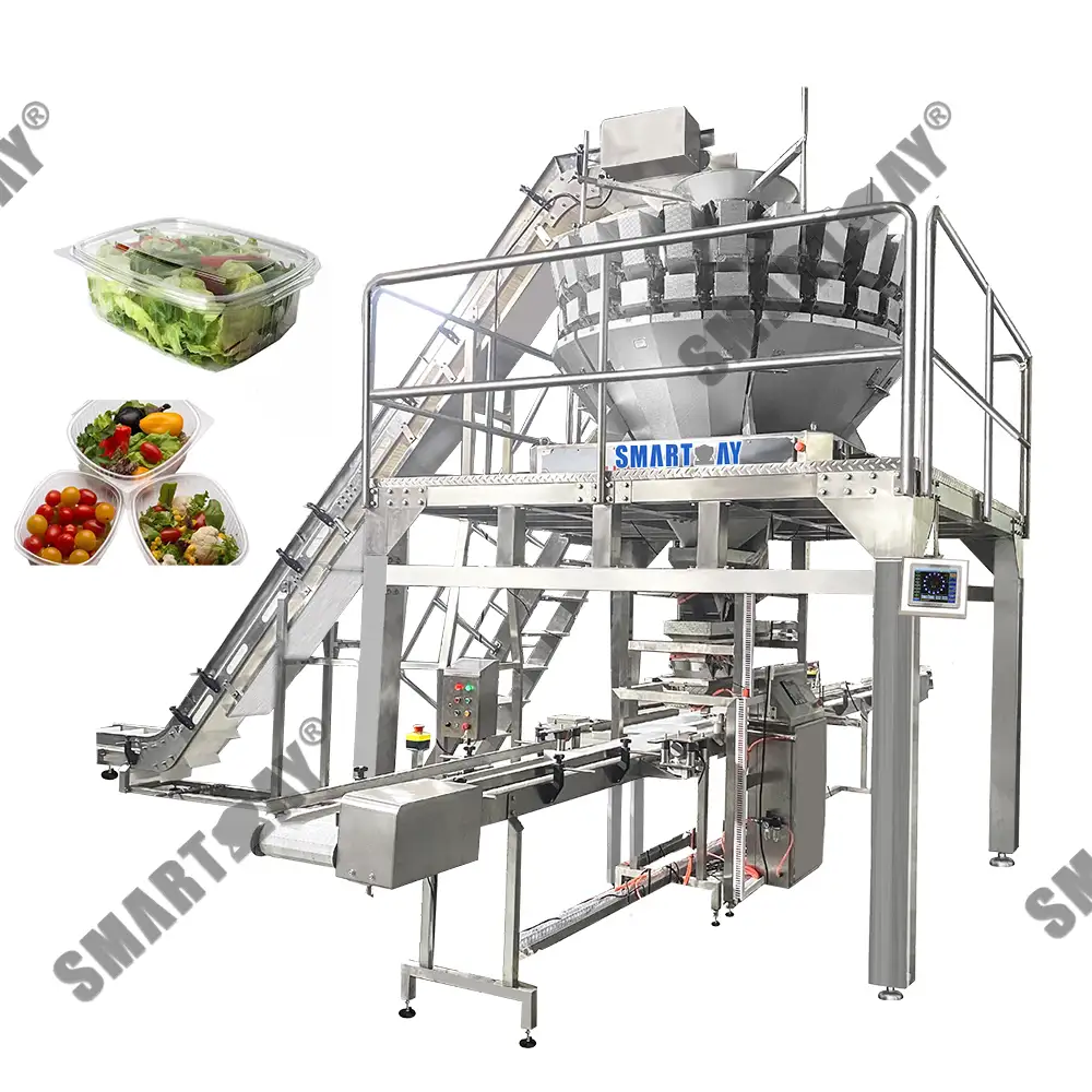 自动称重灌装封口番茄翻盖包装机罗马生菜蔬菜包装机 1