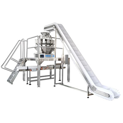 Fully auto weighing filling multihead weigher cauliflower tray denester system spinach packing machine for lettuce 11
