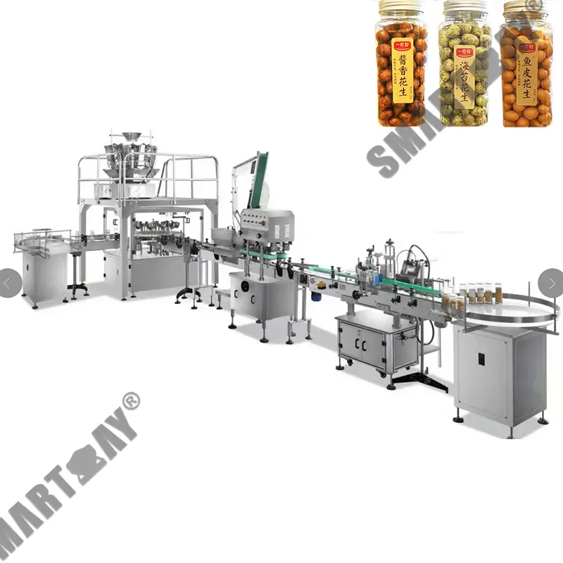 Venditatio calida, linea impletionis ampullarum, fabricator machinae obsignationis operculi pro nucibus 1