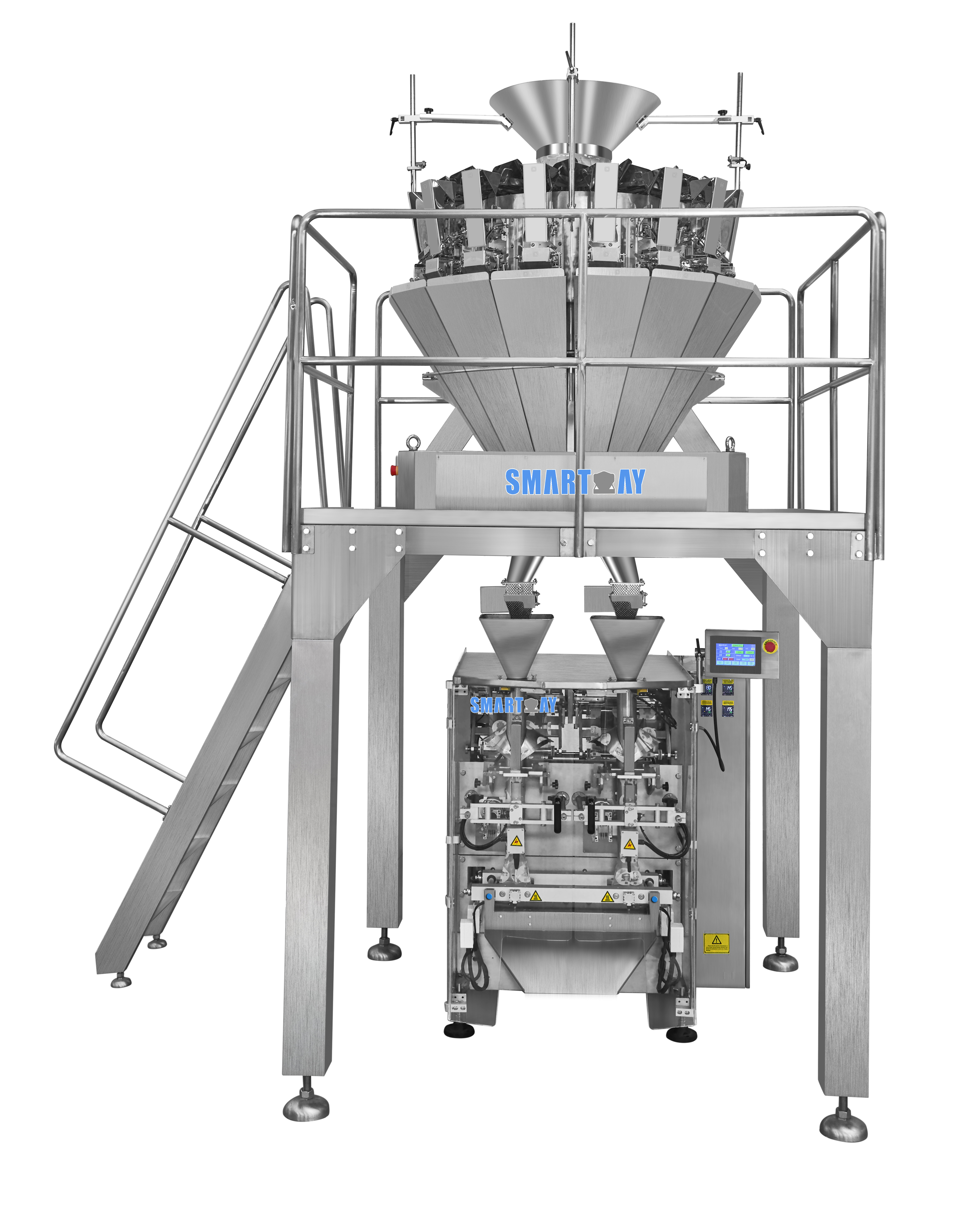 16 head memory multihead weigher with twin vertical form fill seal potato chips packing machine price 7