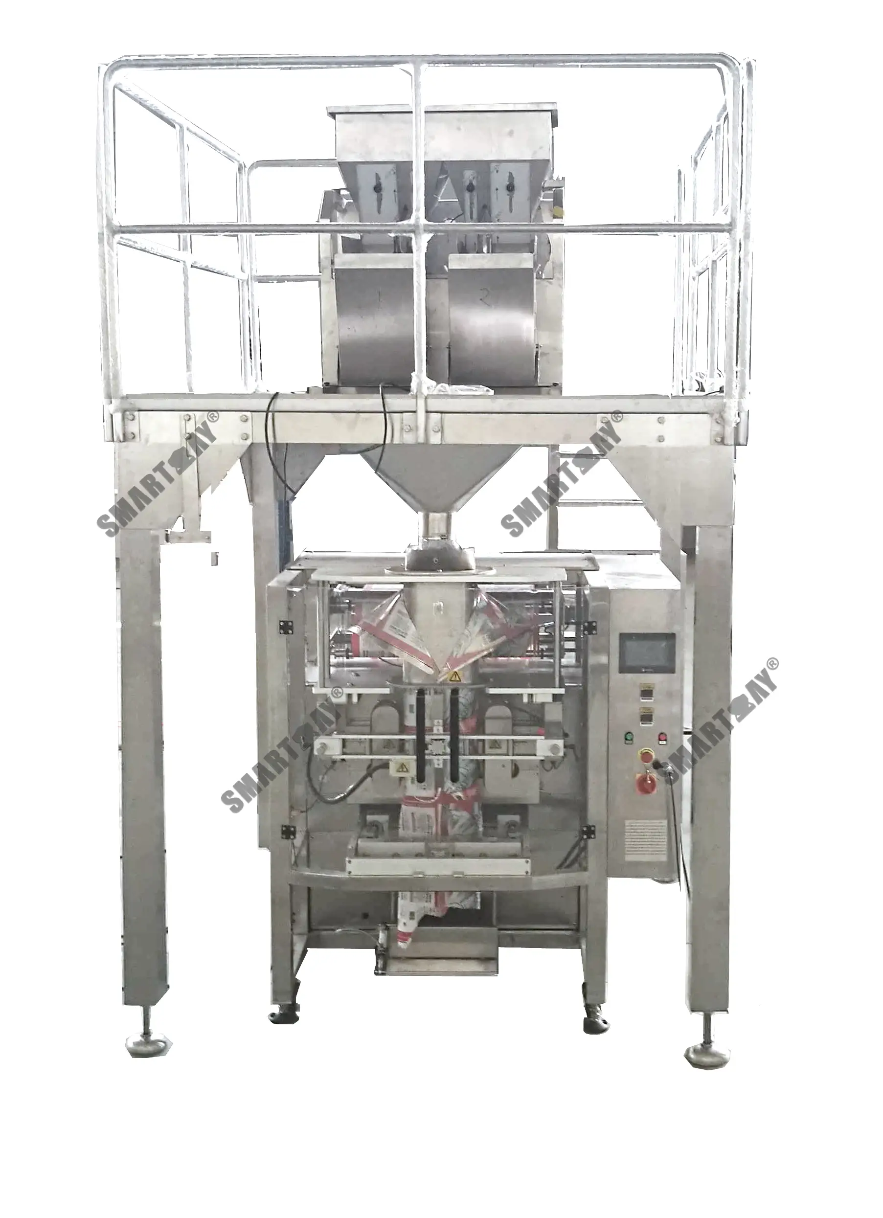 ဒေါင်လိုက်ထုပ်ပိုးစက်ပါသော ခေါင်း ၂ ခုပါ linear weigher သကြားဖြည့်စနစ် အထုပ်ထုပ်ပိုးလိုင်း 1