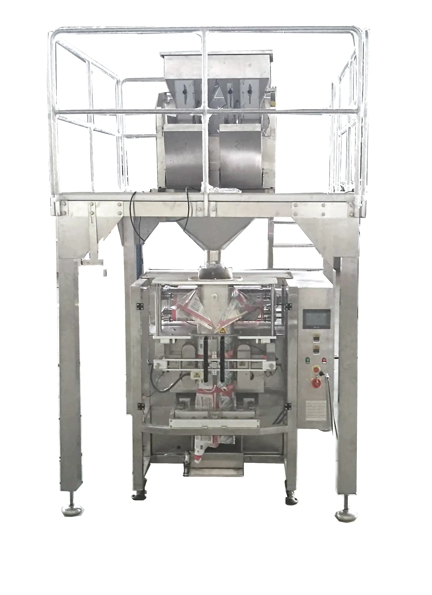 Linja tal-ippakkjar tas-sachet tas-sistema tal-mili taz-zokkor b'żewġ irjus lineari tal-piż b'magna tal-ippakkjar vertikali 1