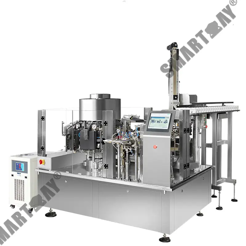 Ohun elo fifẹ pupọ-iṣẹ-pupọ ti a fi iresi sisun apo ti a ṣe tẹlẹ ti ẹrọ iṣakojọpọ kikun iyipo 1