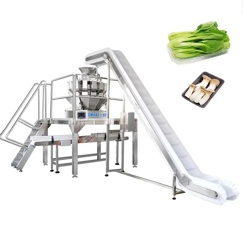 Mashine ya Kufungashia Trei ya Uyoga Yenye Uzito wa Vichwa Vingi kwa Kazi Nyingi 1