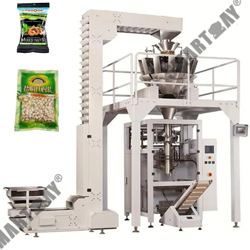 Filling Pistachio Peanut Almond Nuts Packing Machine with 14 Heads Weigher for Filbert 1