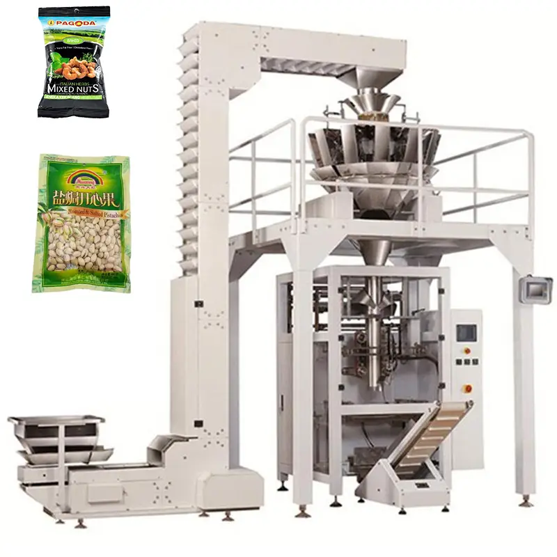 Fëllung vu Pistazien-Erdnuss-Mandelnëss-Verpackungsmaschinn mat 14 Kappgewicht fir Filbert 1