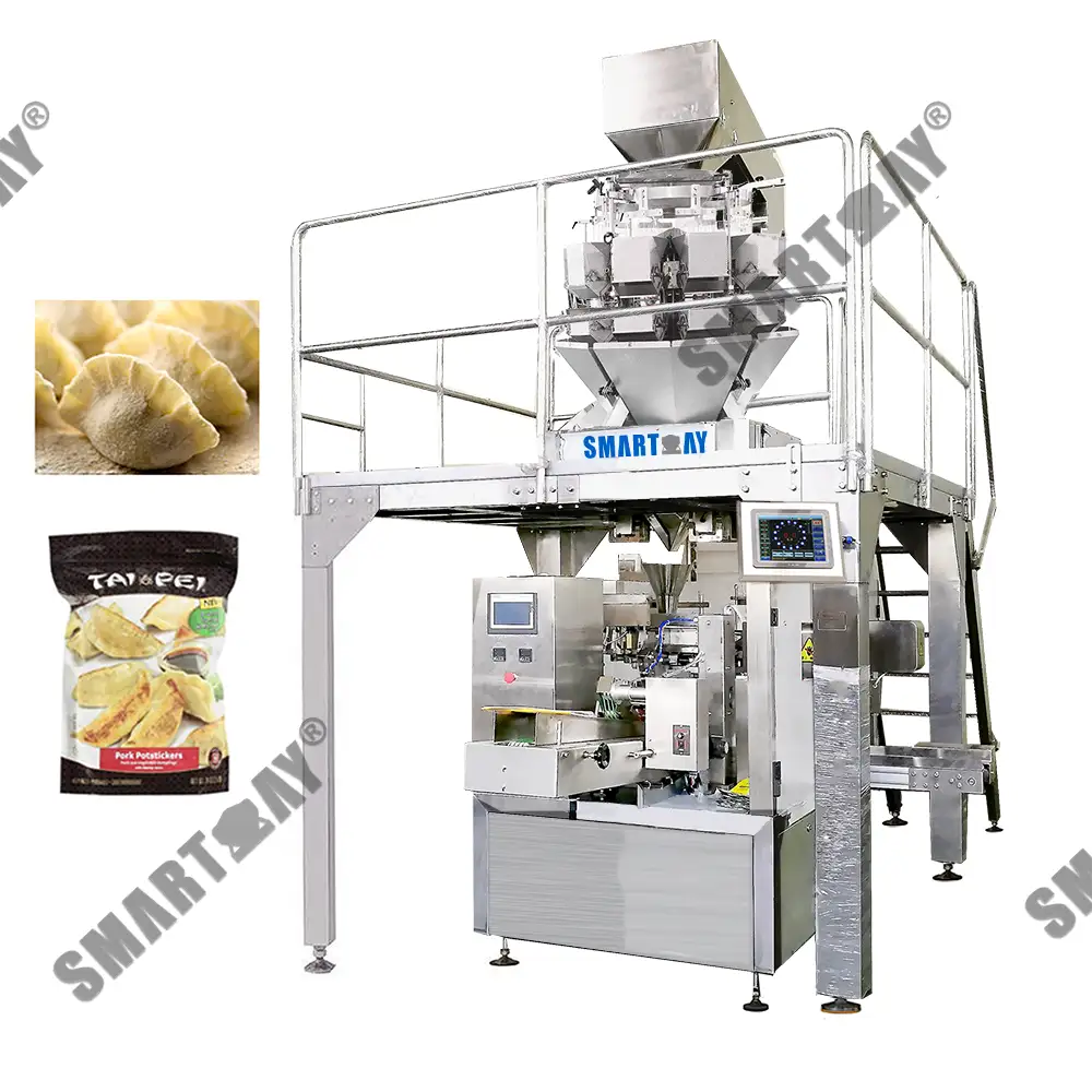 Machina automatica ponderandi ad implendas massas congelatas, pelmeni samosa ravioli, machina ad implendas sacculos praeformatos. 1