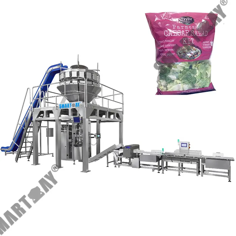 автоматические многоголовочные многофункциональные вертикальные машины для упаковки в пакеты, машины для упаковки салатов 1