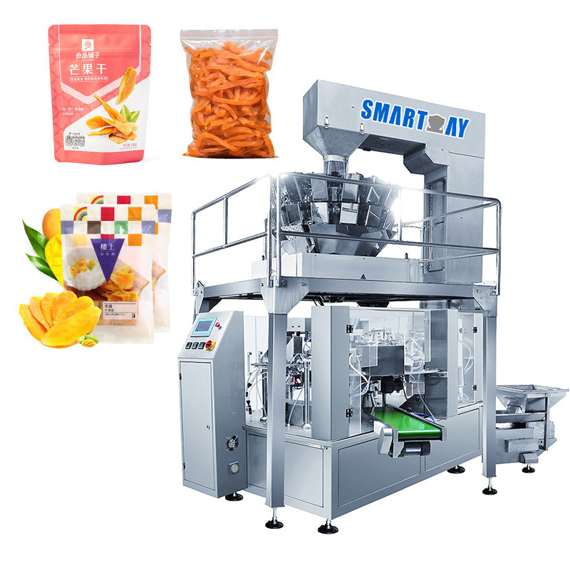 Високо ефикасна машина за пакување сушени слатки компири и сушено манго, претходно изработена кесичка за суво овошје 7
