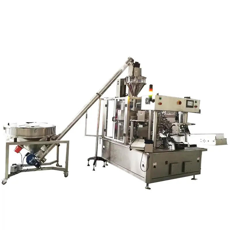 Agtstasie-roterende voorgevormde sakverpakkingsmasjien met skroefvoerder vir styselmeel 1