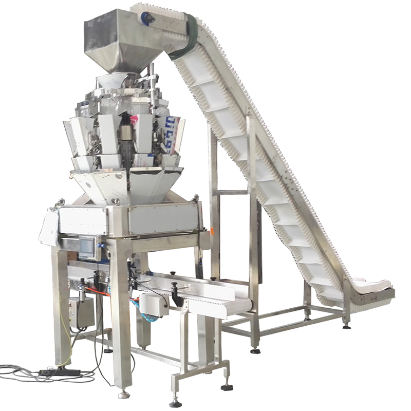 Mesin Ngeusian Toples Nutup Packing Line Kalayan Timbangan Multihead Pikeun Buah Kaléng dina Botol Jajanan 5