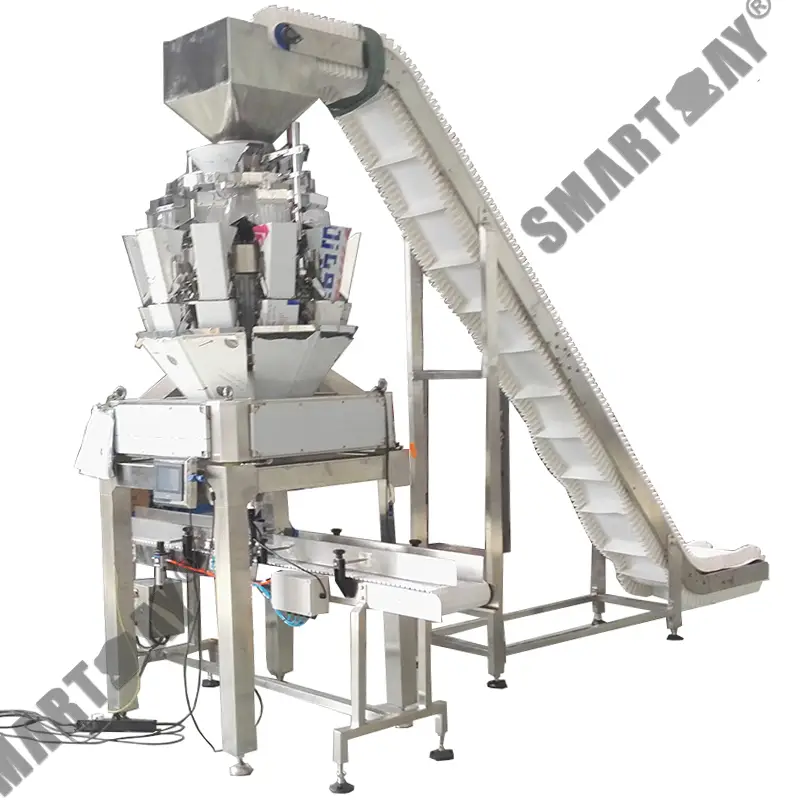 Jar Filling Machine Capping Packing Line With Multihead Weigher For Canned Fruit Bottled Snacks 1