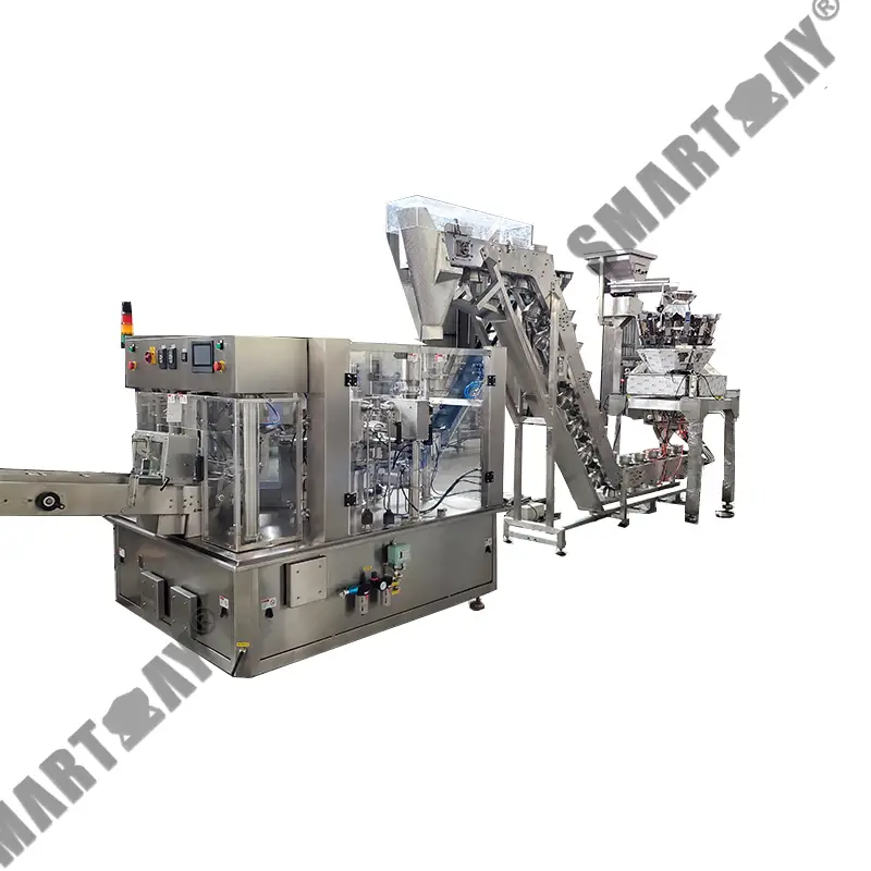 Líne líonta bia meaisín séalaithe pacála gráinníní réamhdhéanta ardaithe tánaisteach uathoibríoch 1