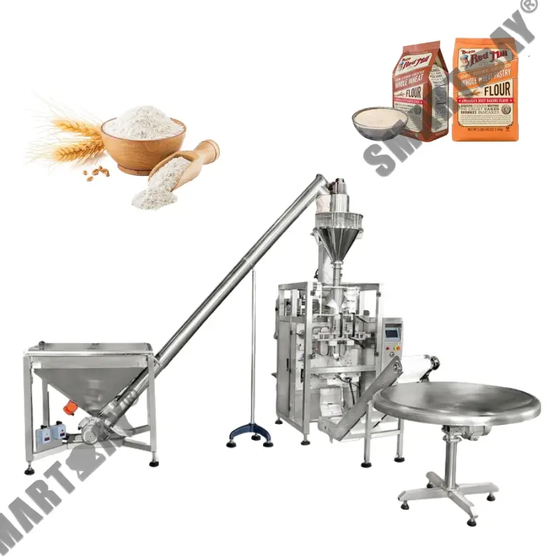 Машына для ўпакоўкі пшанічнай мукі з вертыкальнай формай, запаўнення і ўшчыльнення 1