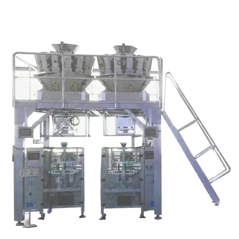 高效双立式包装线巧克力豆双袋联装机 1