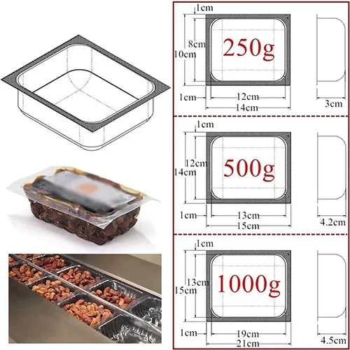 খেজুর প্যাকিং মেশিন অটো ওজন এবং প্যাক 10