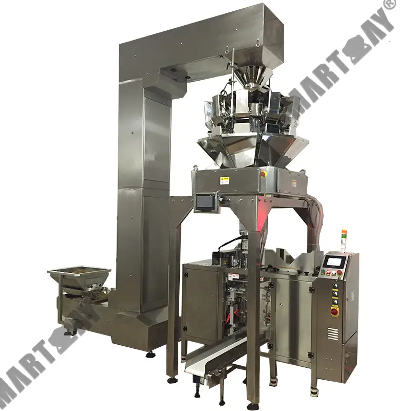 10 mau poʻo multihead weigher hoʻokahi kikowaena rotary packing machine no nā granules kī 1