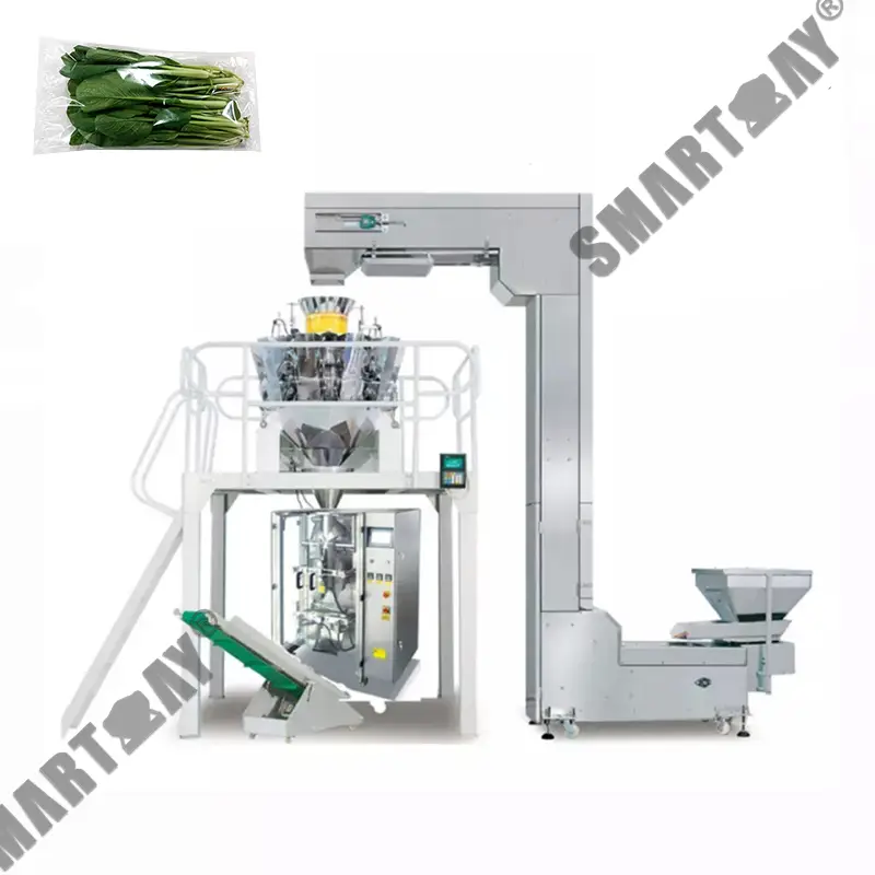 Вертыкальная упаковачная машына для агародніннага і фруктовага салатаў з шматгалоўным узважвальнікам 1