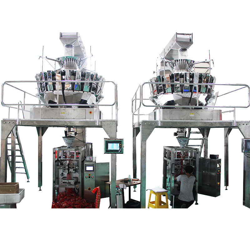 Vertical VFFS packaging machine with combination weigher for casual snacks seafood fruits vegetables 6