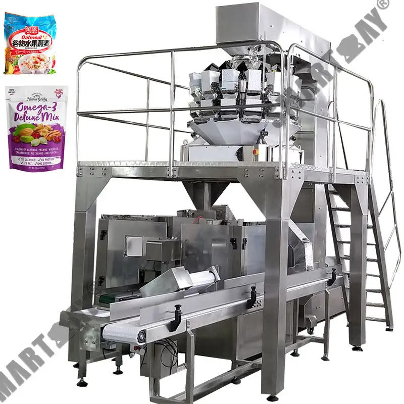 Mesin Pangeusian sareng Pangeusian Kantong Kantong Anu Siap Dijieun Pikeun Sereal Kacang 1