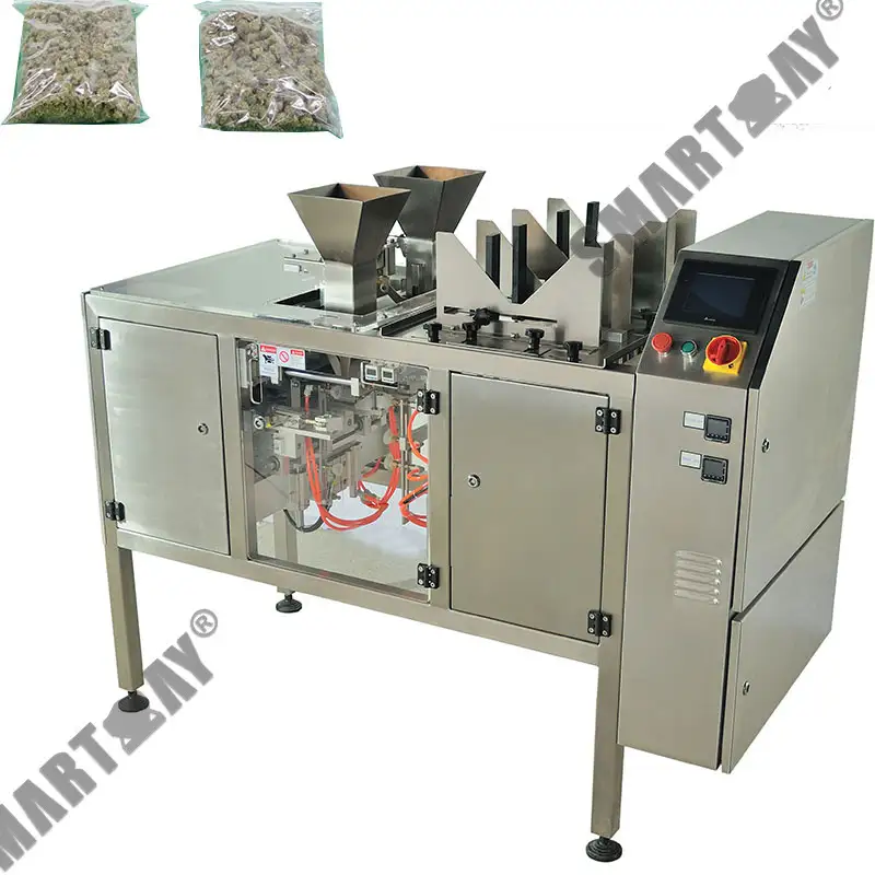 Avtomatiziran vibracijski tehtalni polnilni pakirni stroj za CBD gumijaste bonbone in užitne izdelke 1